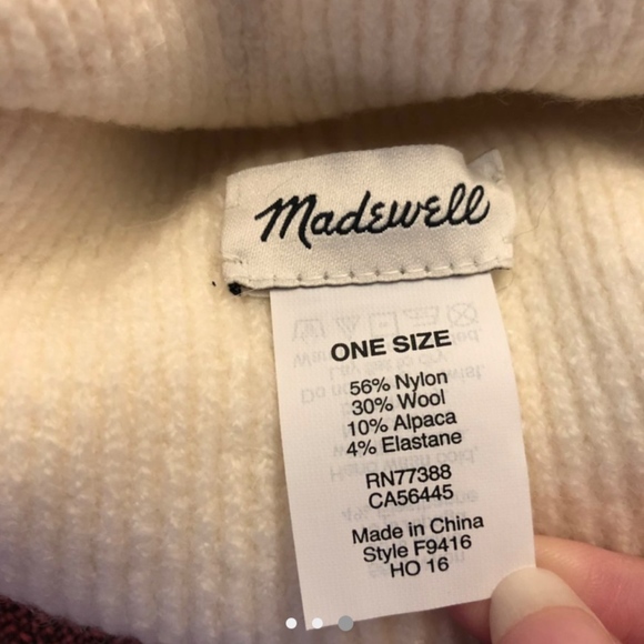 SOLD Madewell Ryder Cuffed Beanie in Cream - Picture 3 of 3